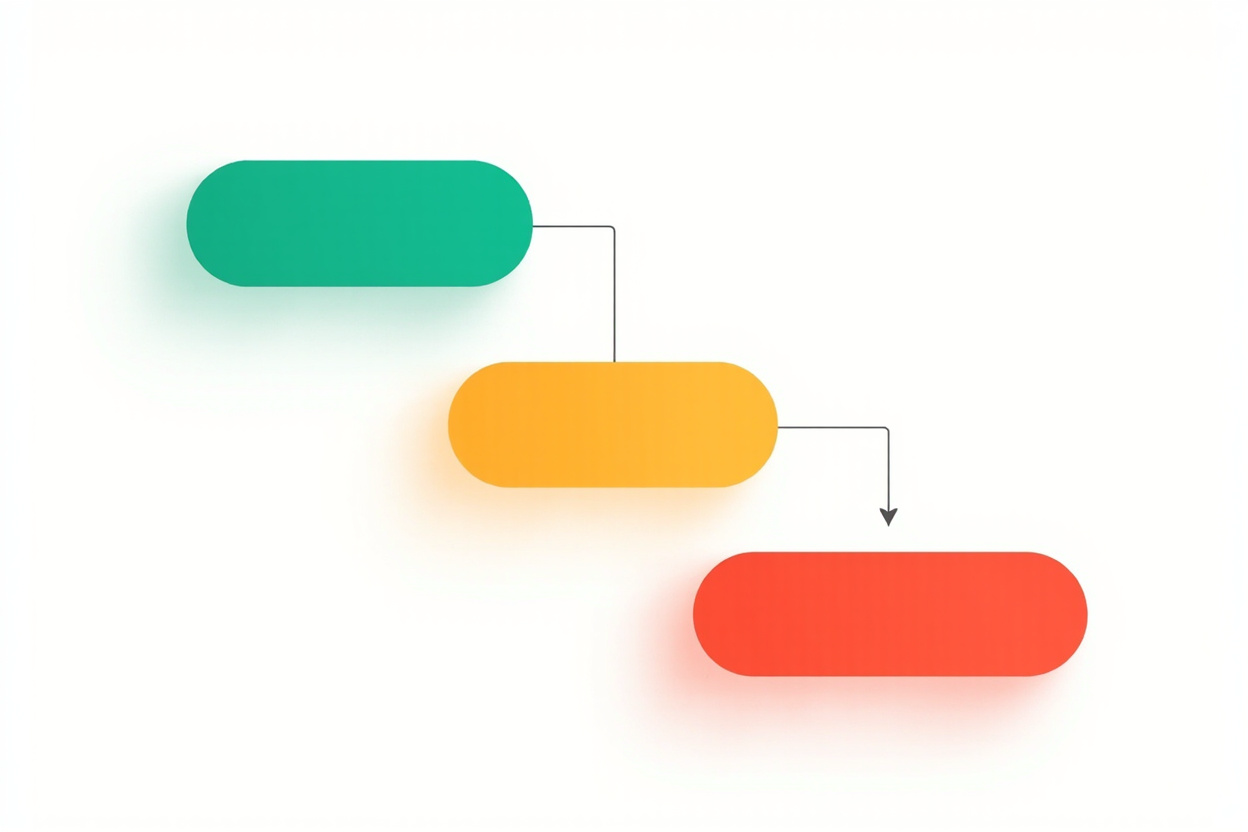 Decision tree flowchart showing actions to take based on CYA test reading