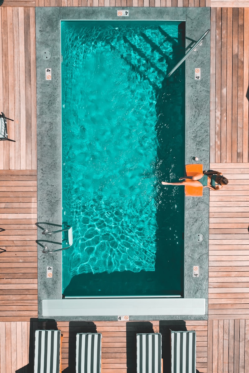 Cloudy murky pool water
