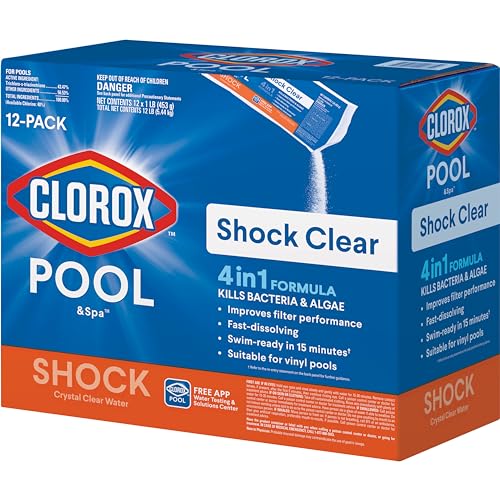Clorox Pool&amp;Spa Shock Clear, Crystal Clear Swimming Pools, Bulk Pack