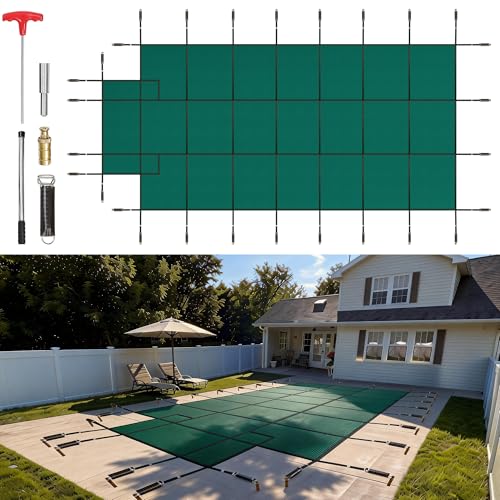VEVOR Pool Safety Cover, 16x32 ft Rectangular Inground