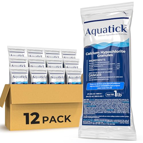 POOLACC 68% Cal-Hypo Granular Sanitizer - 12 x 1 Pound