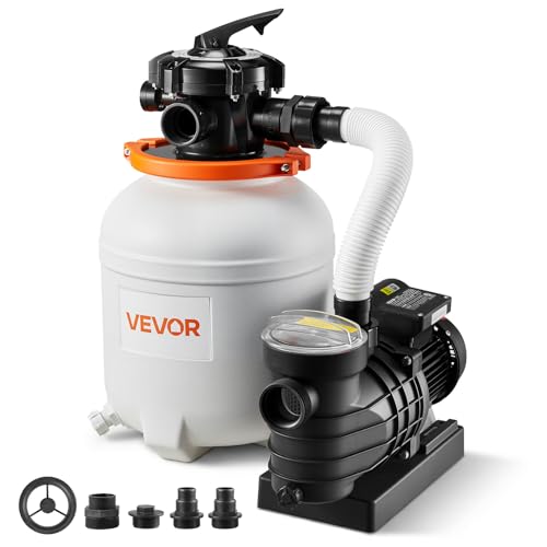 VEVOR Sand Filter Pump 12\" 1/3 HP 3000 GPH Pool Filtration System